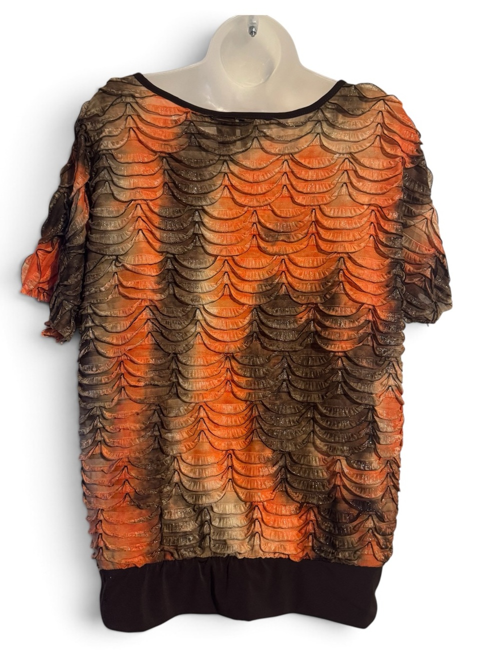 FALL COLORS!! From New Directions Scalloped Layers Top PLUS: 1X #I - Picture 6 of 9